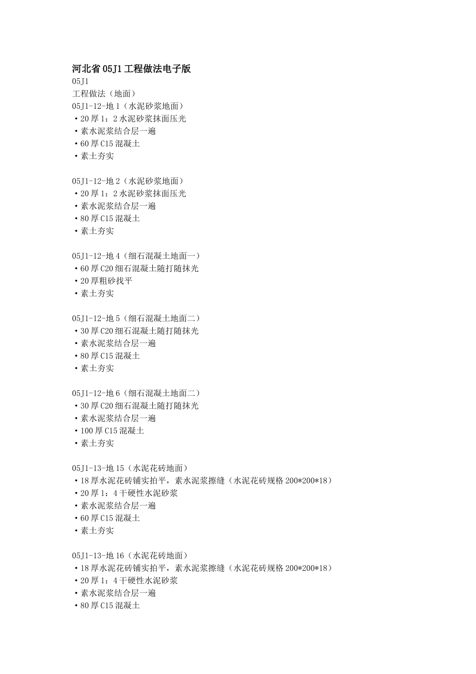河北省05J1工程做法电子版_第1页