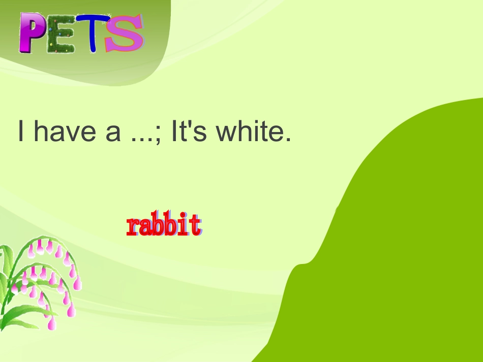 新人教版一年级起点三年级上册uniit4mypets_第3页