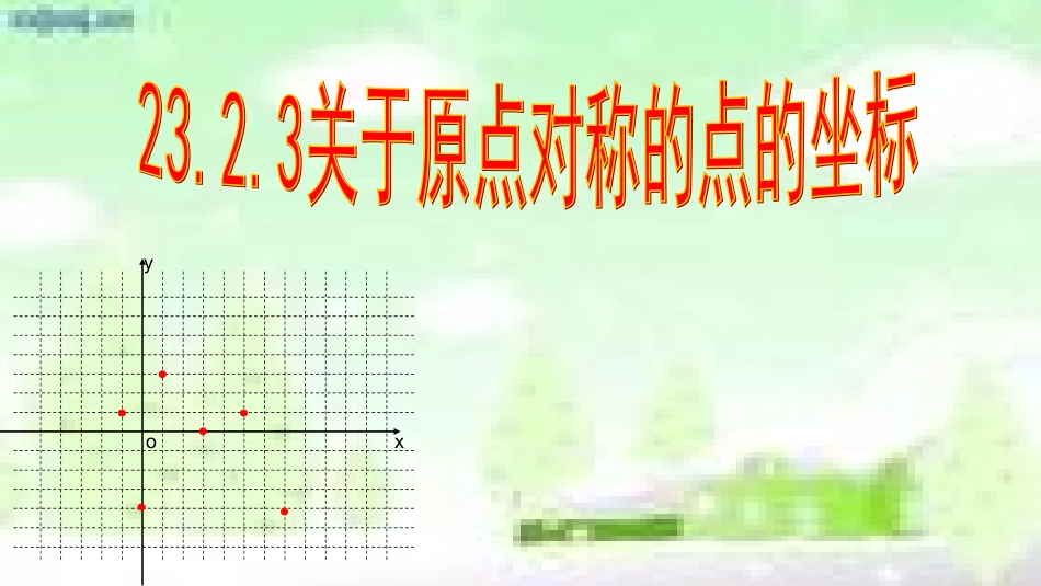 关于原点对称的点的坐标课件金跃林_第1页