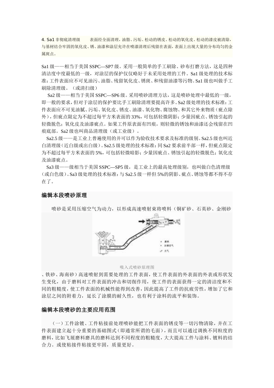 喷砂原理以及等级分类_第2页