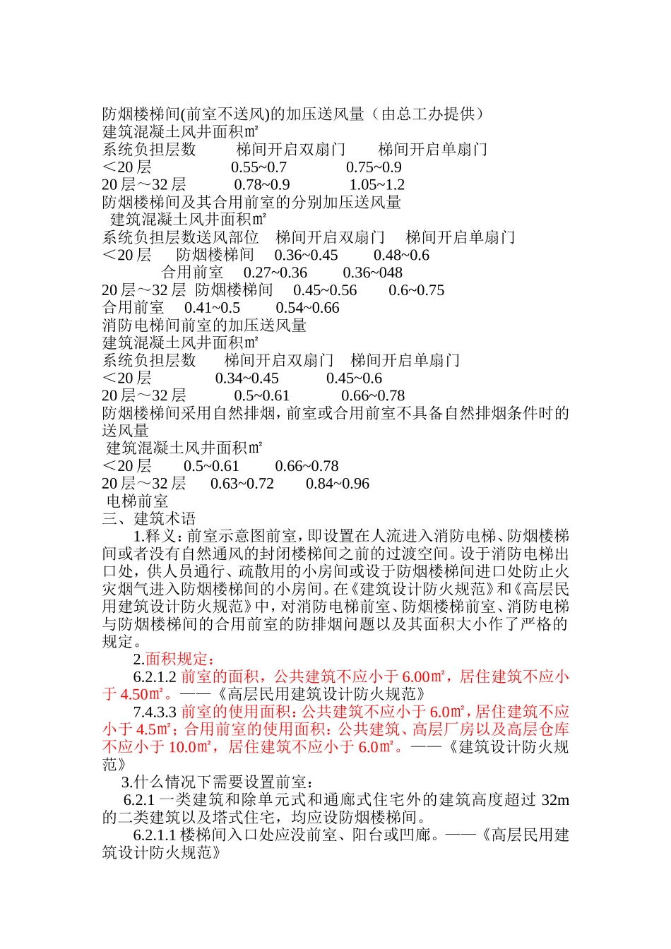 电梯前室与风井规定_第1页
