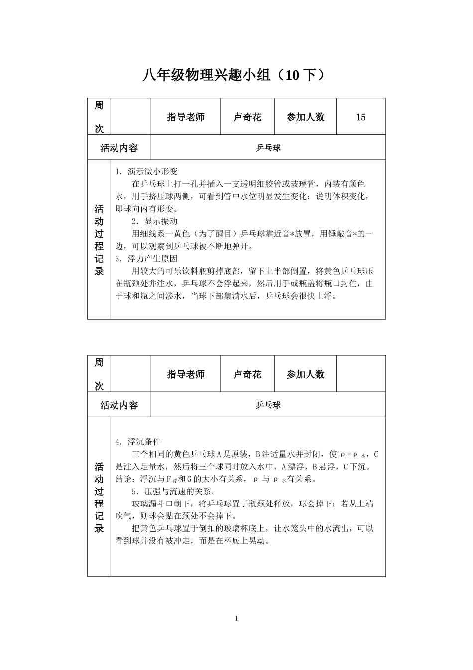 八年级物理兴趣小组_第1页