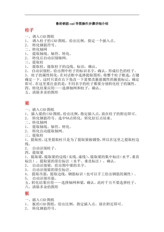 鲁班钢筋cad导图操作步骤详细介绍