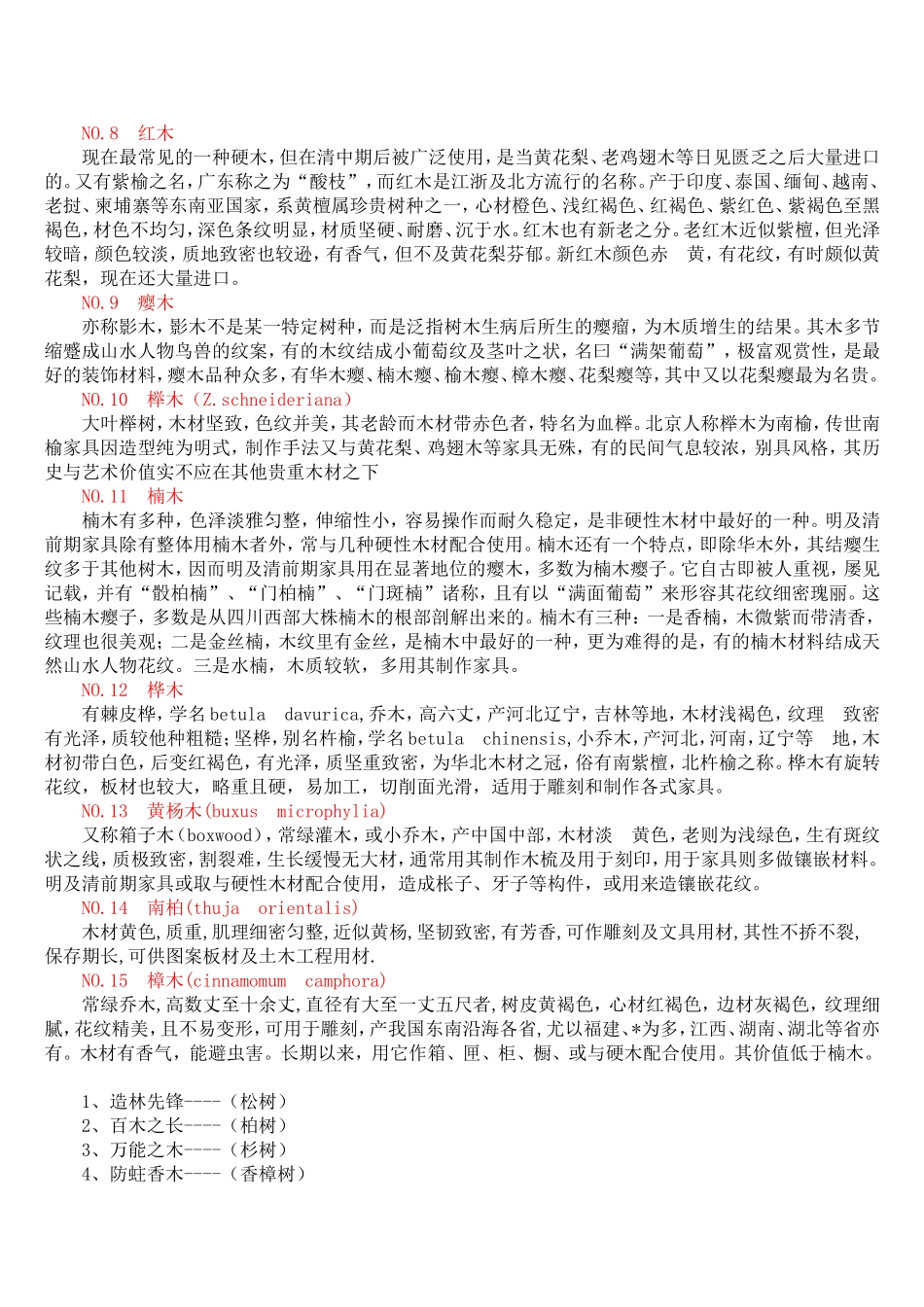 世界名贵木材数种排行榜_第3页
