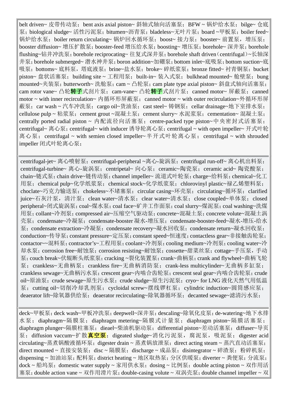 各类泵的英文名称_第2页