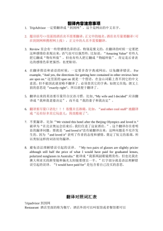 酒店常用英语(翻译之前必看)