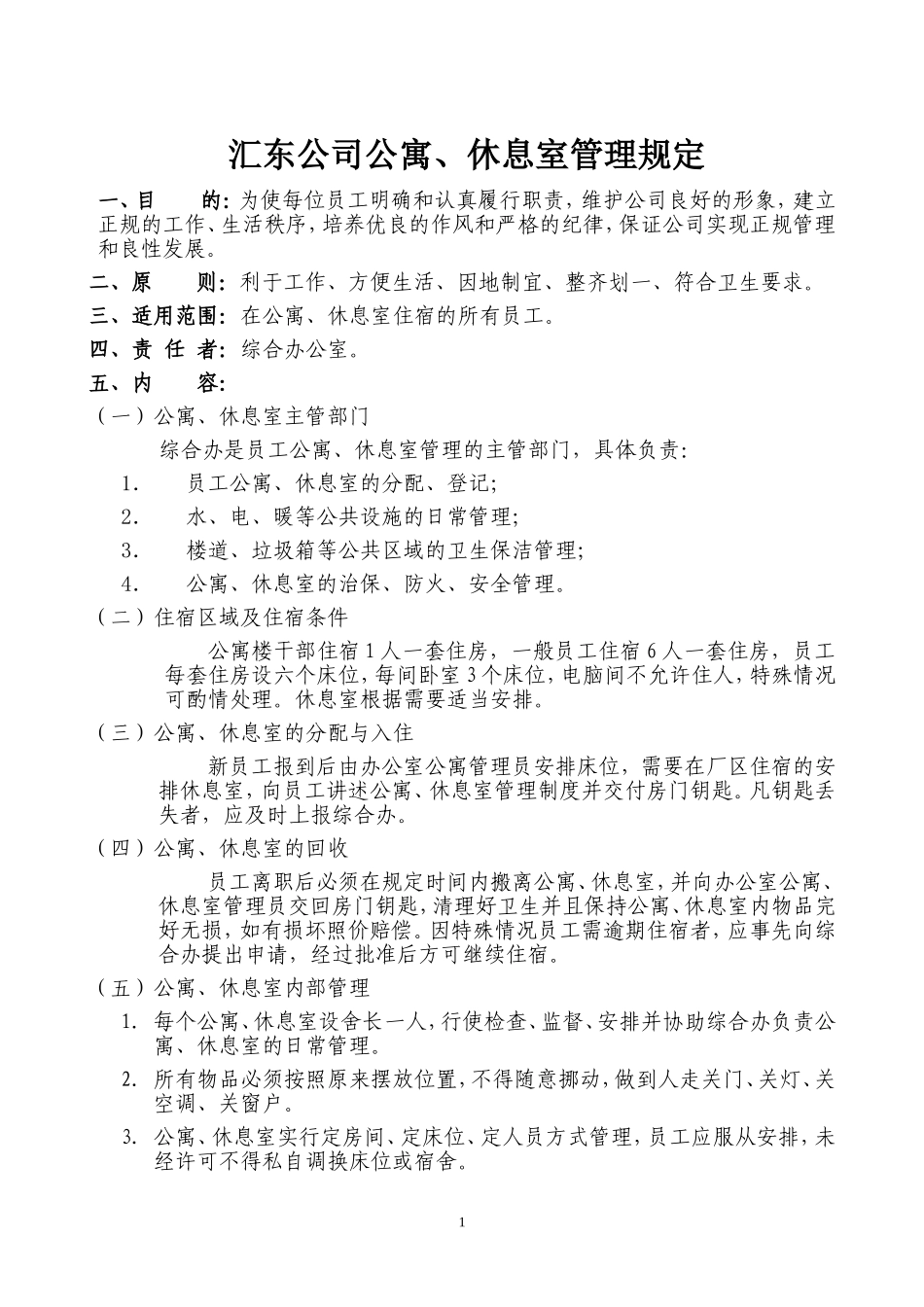 公寓管理规定_第1页