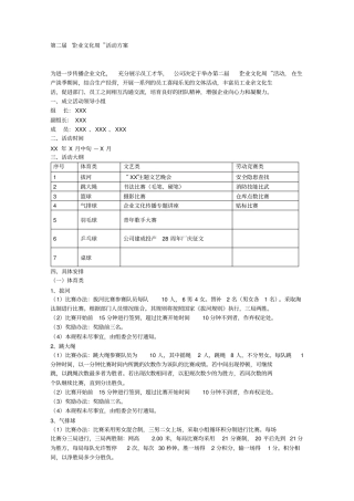 企业文化周活动方案