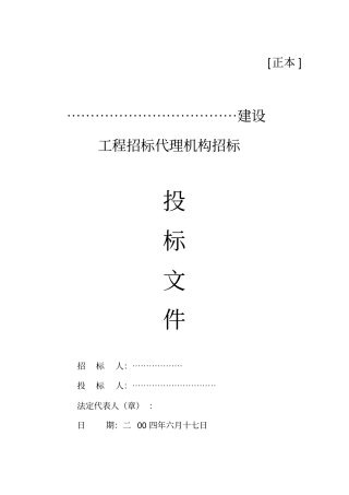 企业招标代理投标文件管理规划