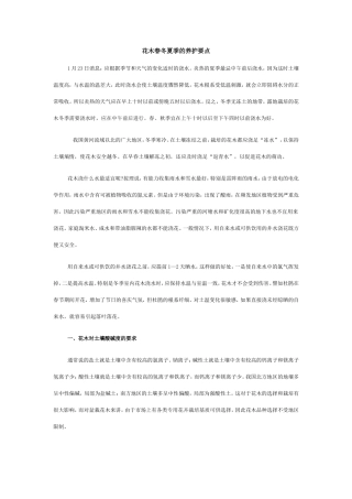 苗木四季养护