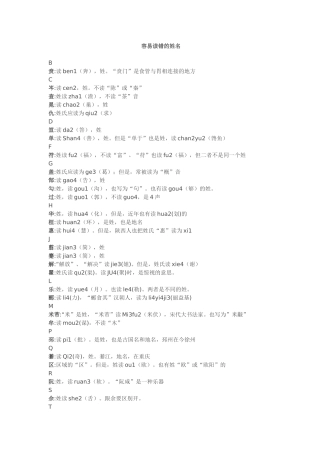 容易读错的姓名4