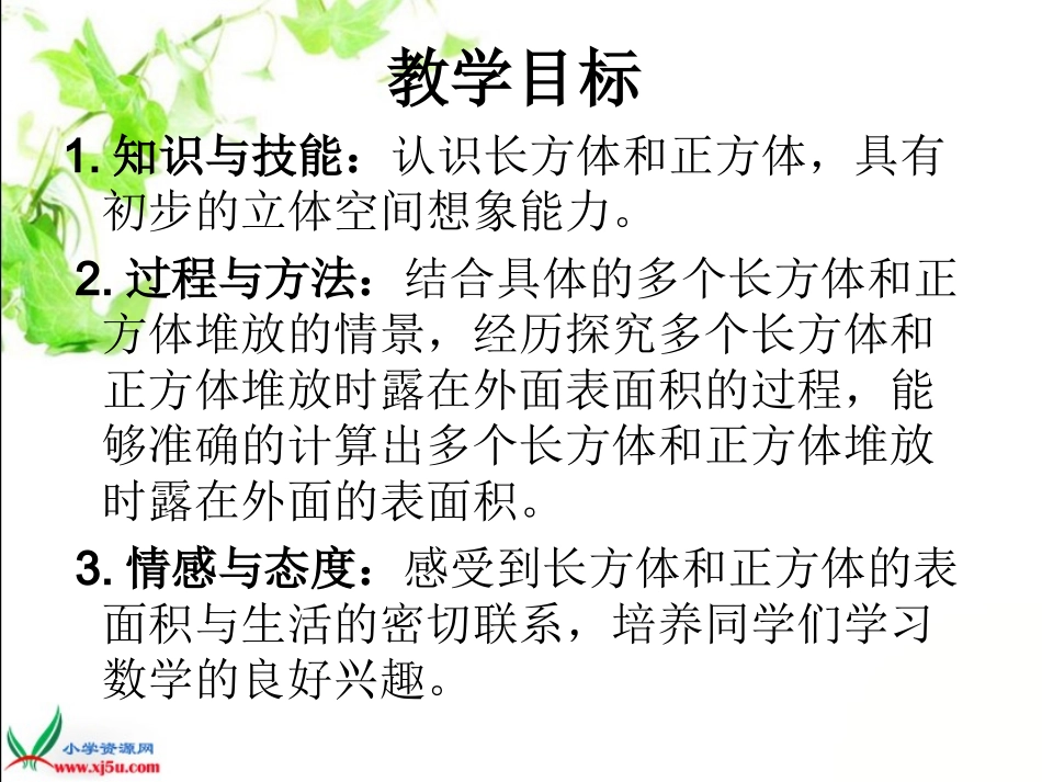 北师大版数学五年级下册《露在外面的面》PPT课件_第2页