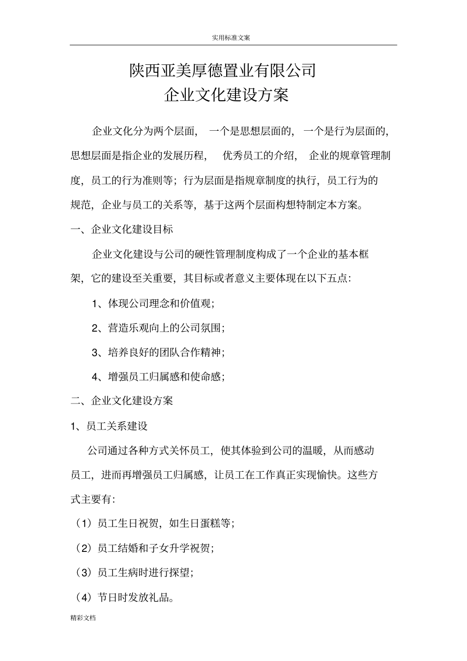 企业的文化建设方案设计_第1页