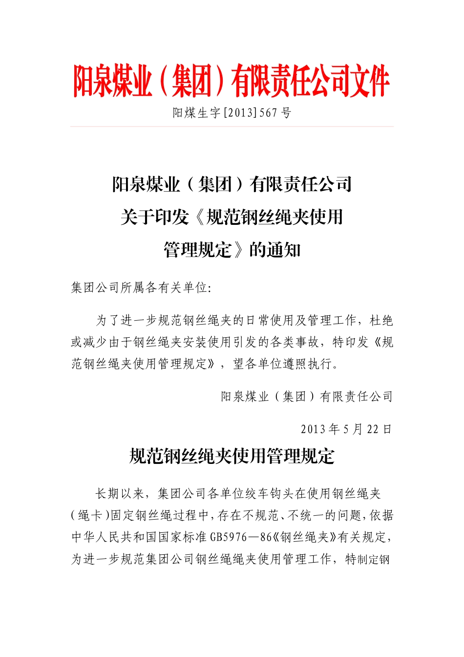 规范钢丝绳夹使用管理规定_第1页