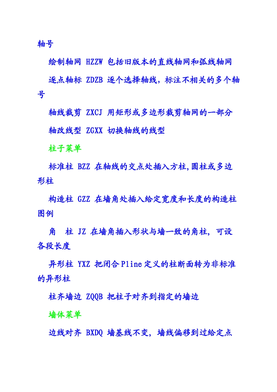 天正快捷键大全_第2页