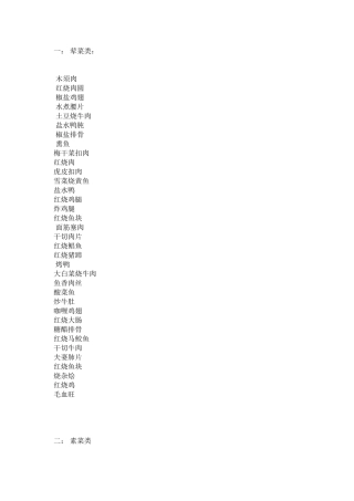 工厂食堂常用菜谱