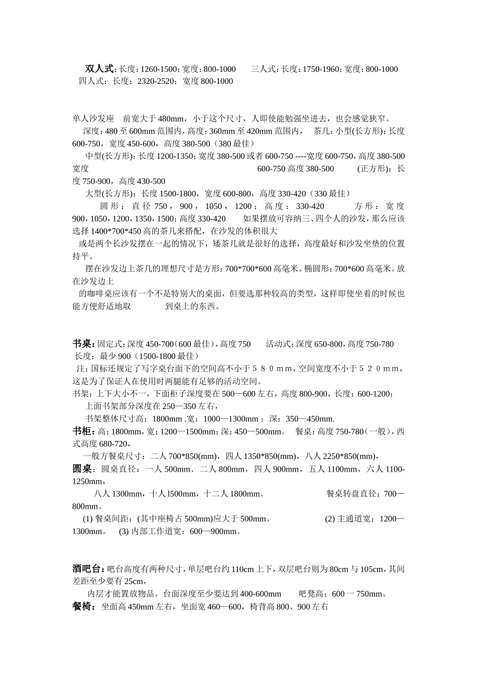 室内设计常用尺寸_第2页