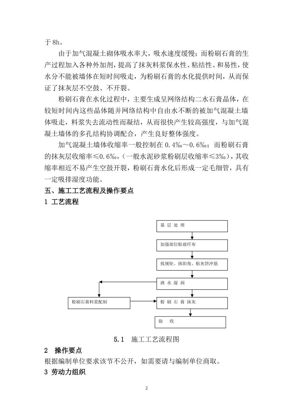 加气混凝土砌块墙体粉刷石膏抹灰施工工艺方法_第2页