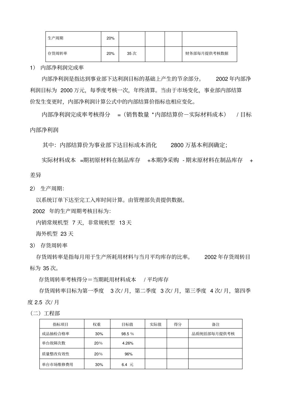 企业管理案例美的管理制度全套经营责任制考核方案_第2页
