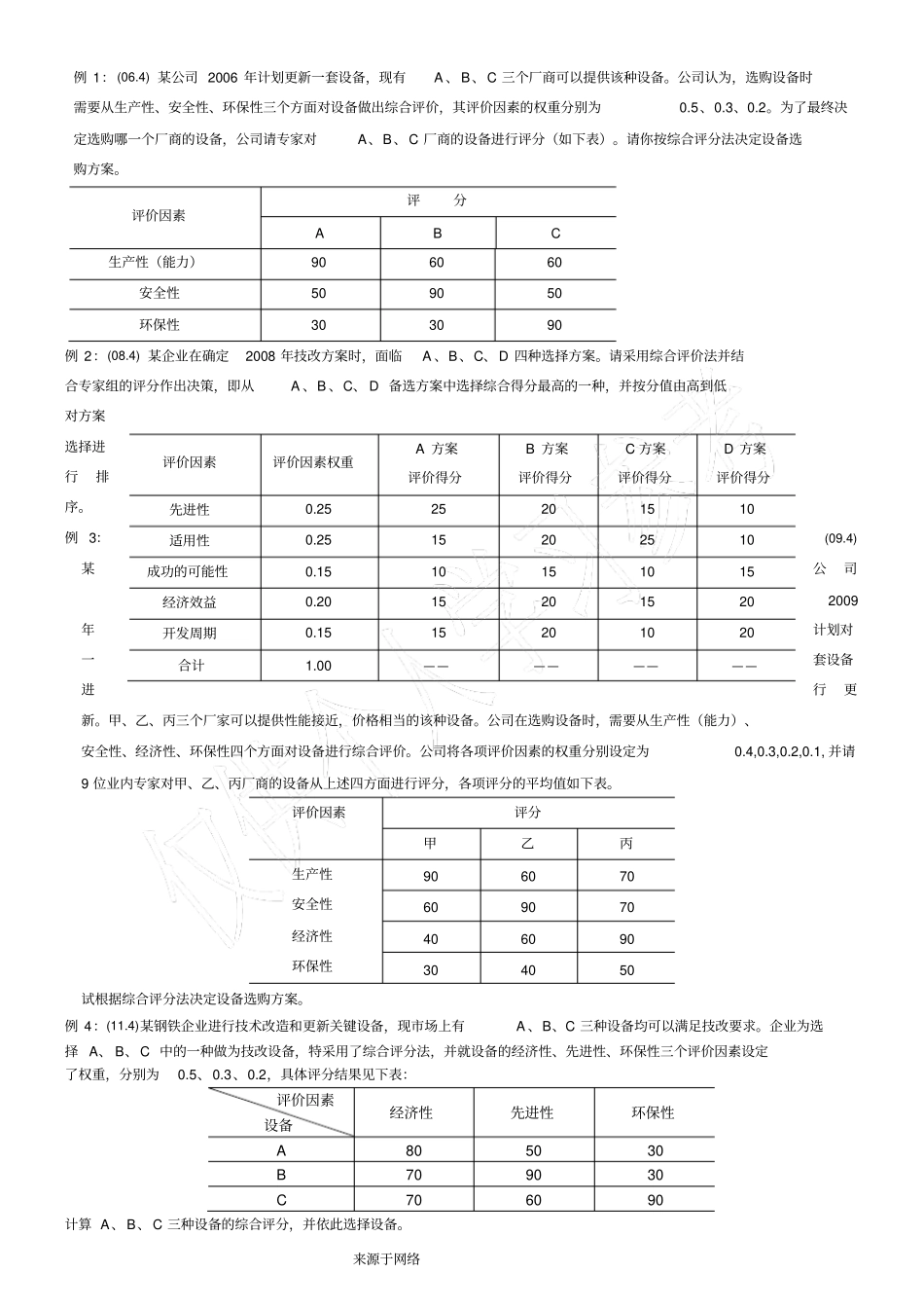 企业管理概论复习要点计算_第2页