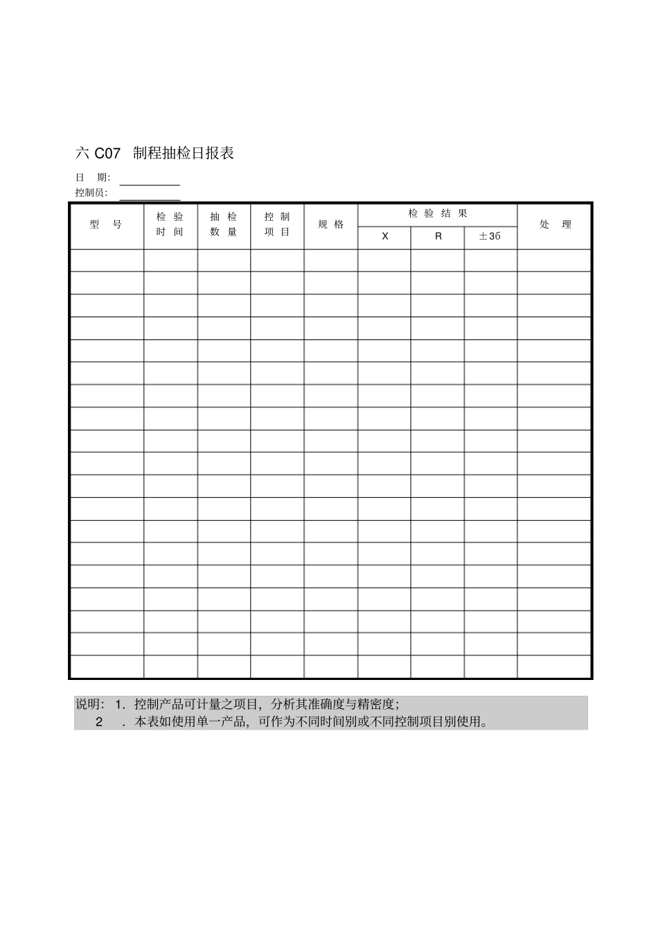 企业管理表格品质管理C纵表格_第3页