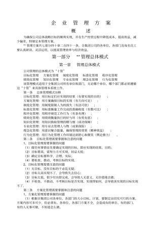 企业管理规范与模式