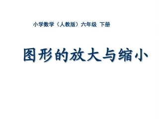 六年级-第三单元-图形的放大与缩小