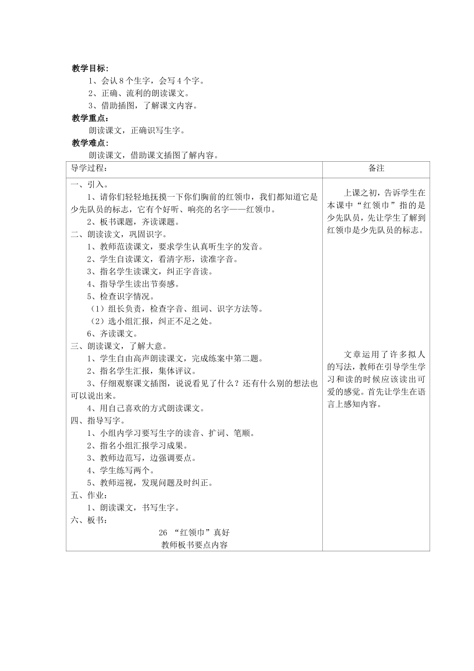 红领巾真好教案_第2页