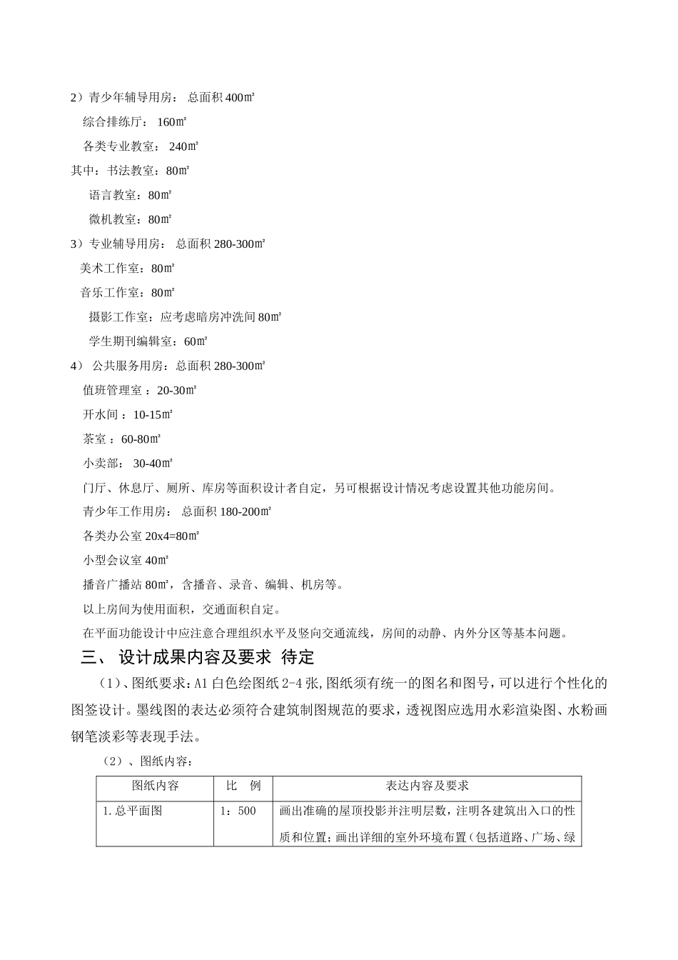 青少年活动中心任务书_第2页