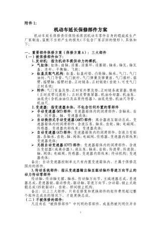 人保保修部件方案