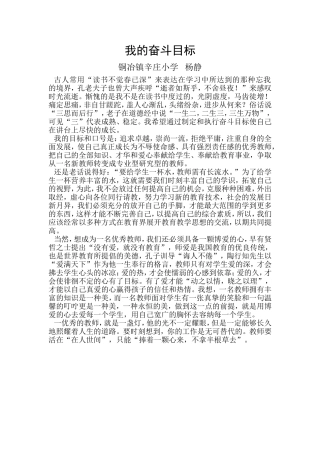 我的奋斗目标