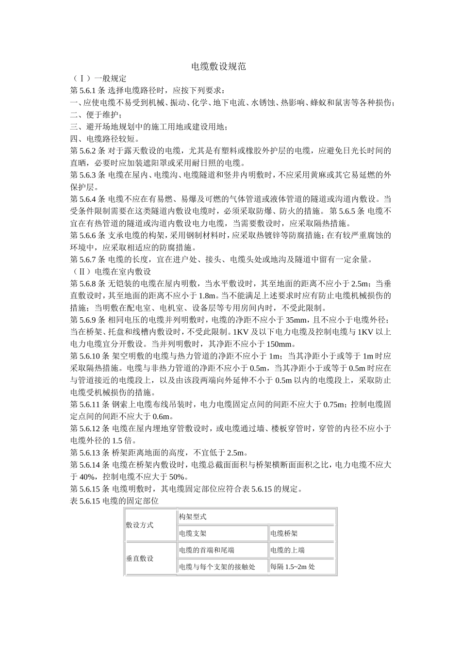 电缆敷设规范_第1页