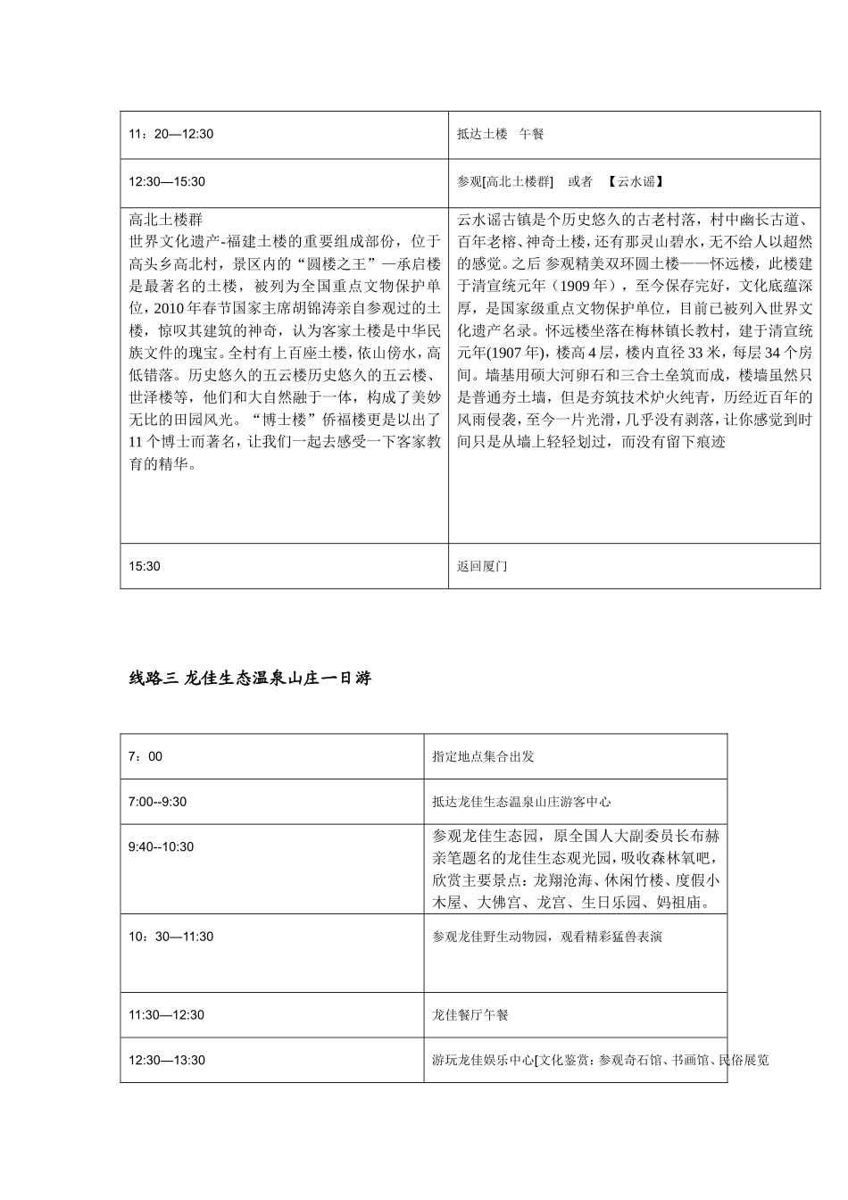 厦门周边一日游行程_第2页