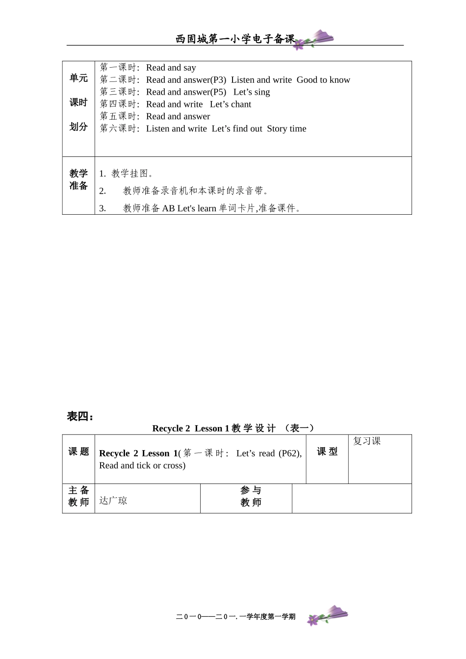 六年级英语下册Recycle2备课刘燕_第2页