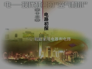 初识家用电器和电路