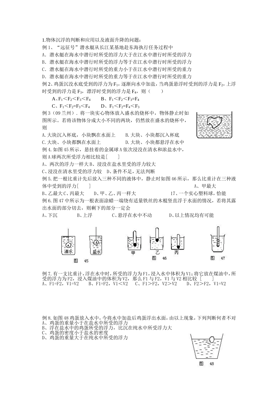 浮力专题知识点、经典例题辅导讲解完整版_第2页