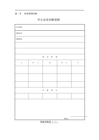 企业问诊表格