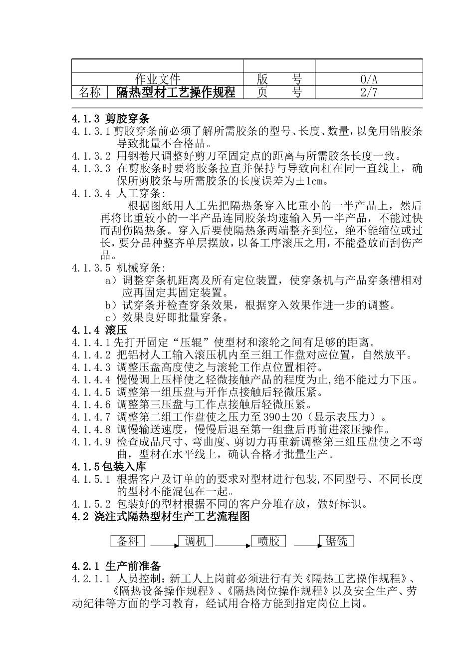 铝合金隔热型材工艺操作规程_第2页