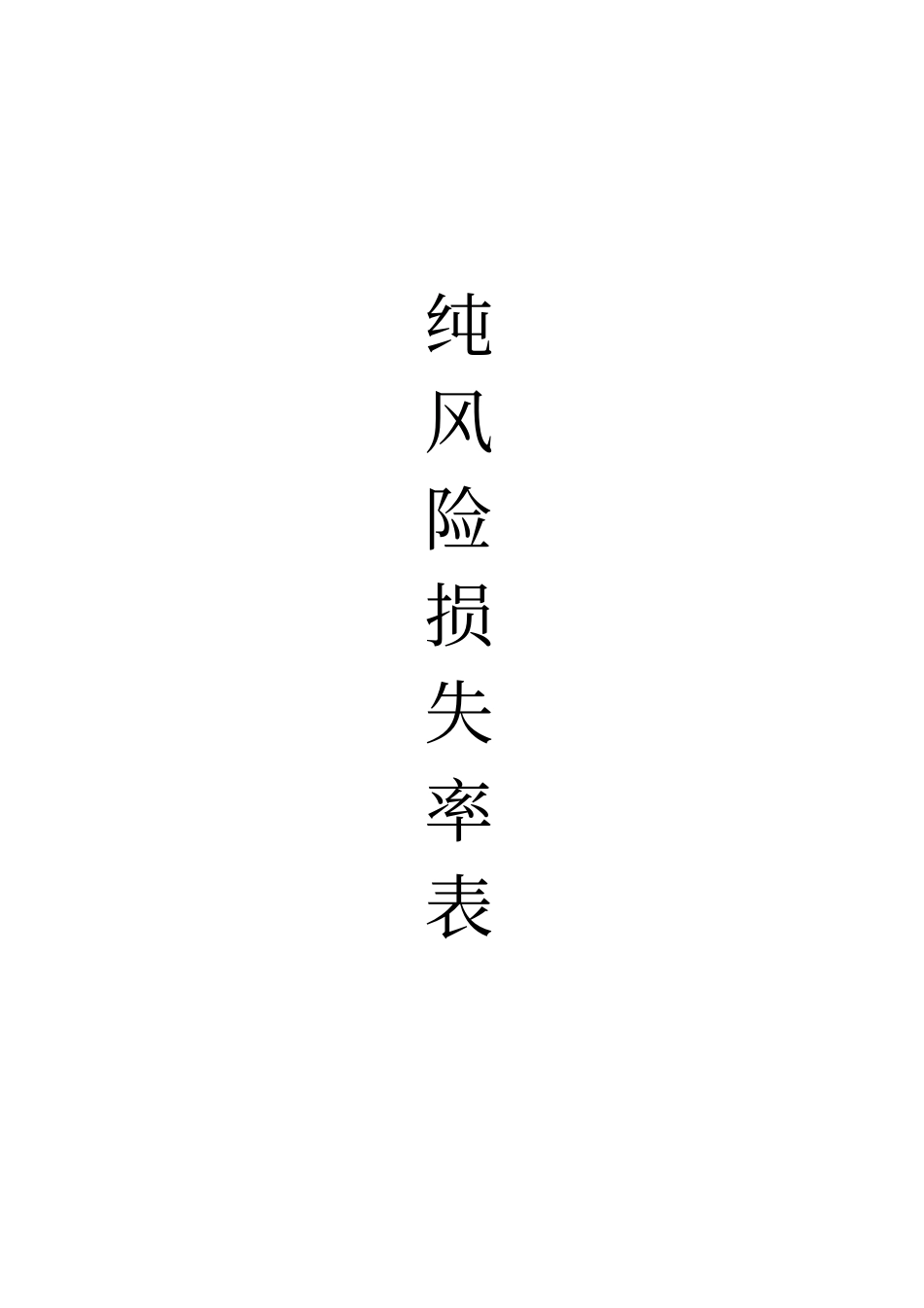 企财险纯风险的损失率表全_第1页