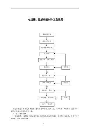 钢筋制作工艺流程