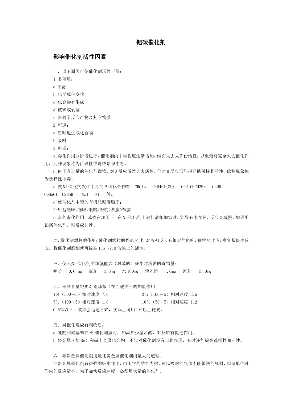 影响催化剂活性因素_第1页