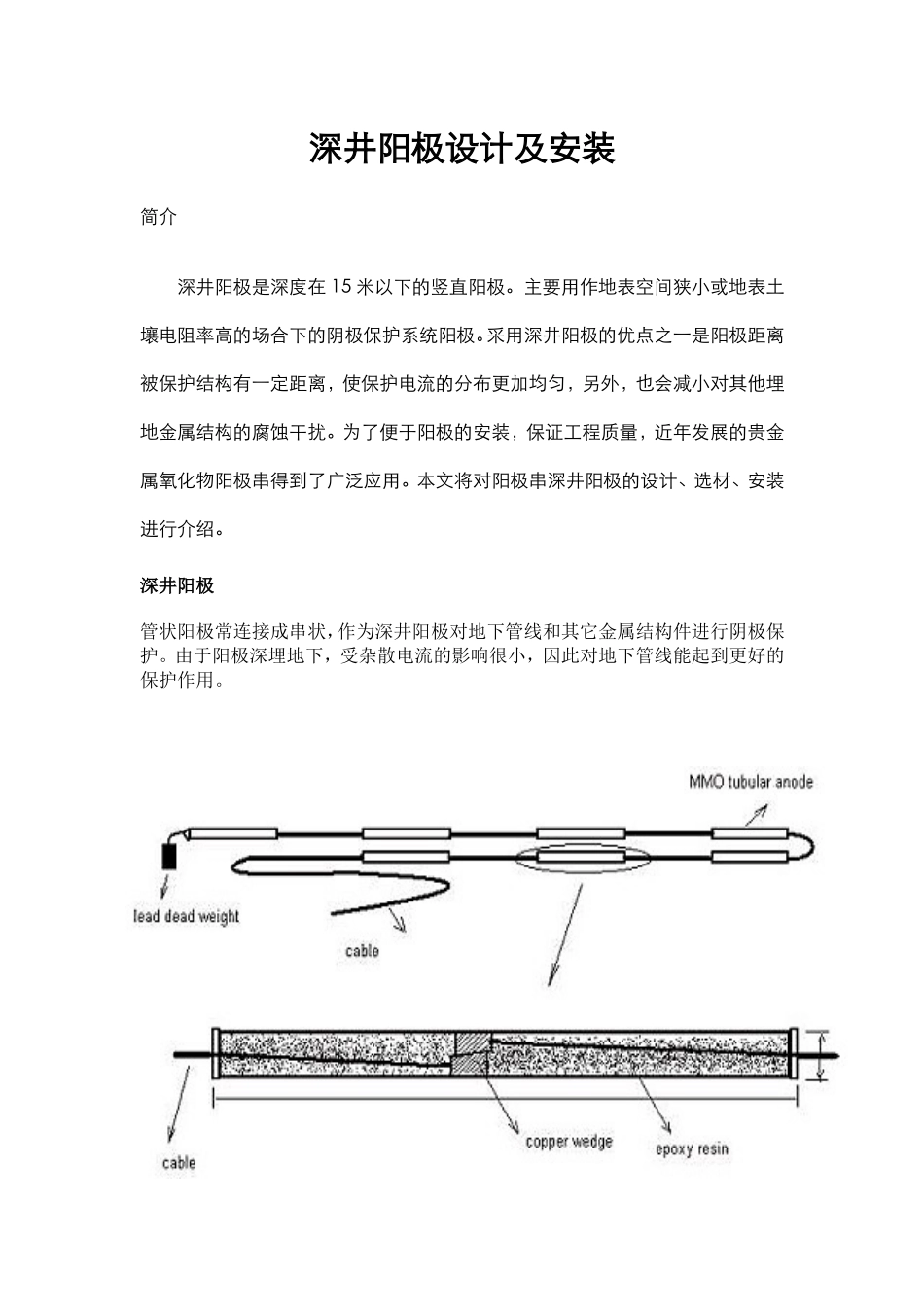 深井阳极设计及安装_第1页