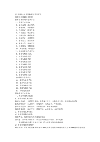 风景园林设计理论