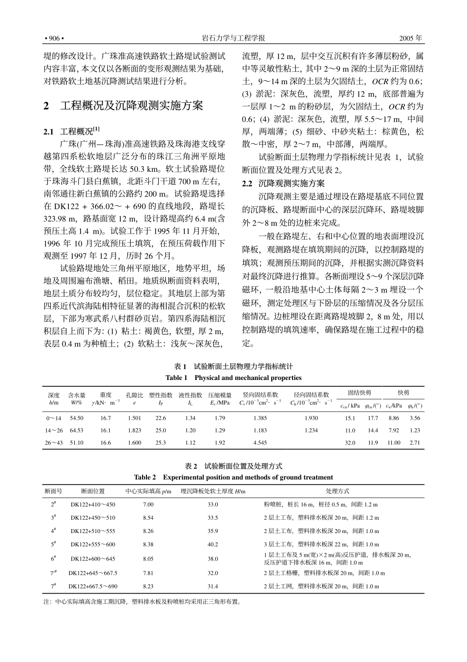 铁路软土地基沉降测试分析_第2页