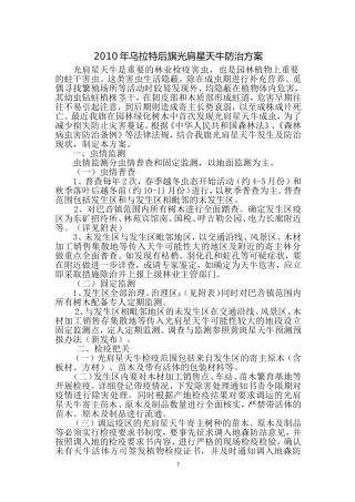光肩星天牛防治技术方案