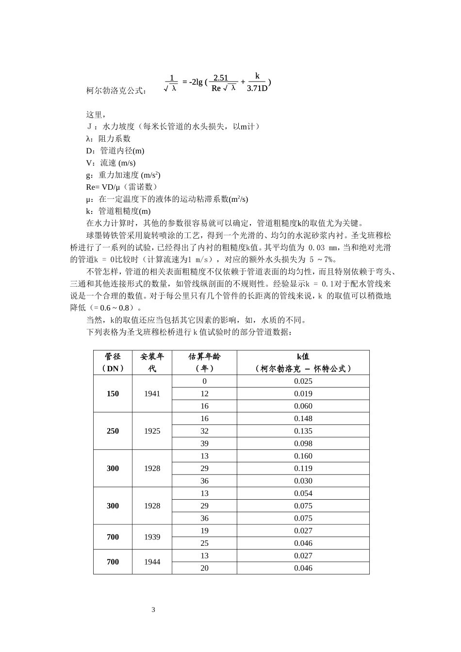 球墨铸铁管的水力计算_第3页