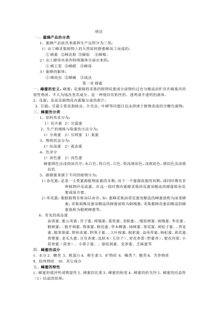 蜂产品质量与控制