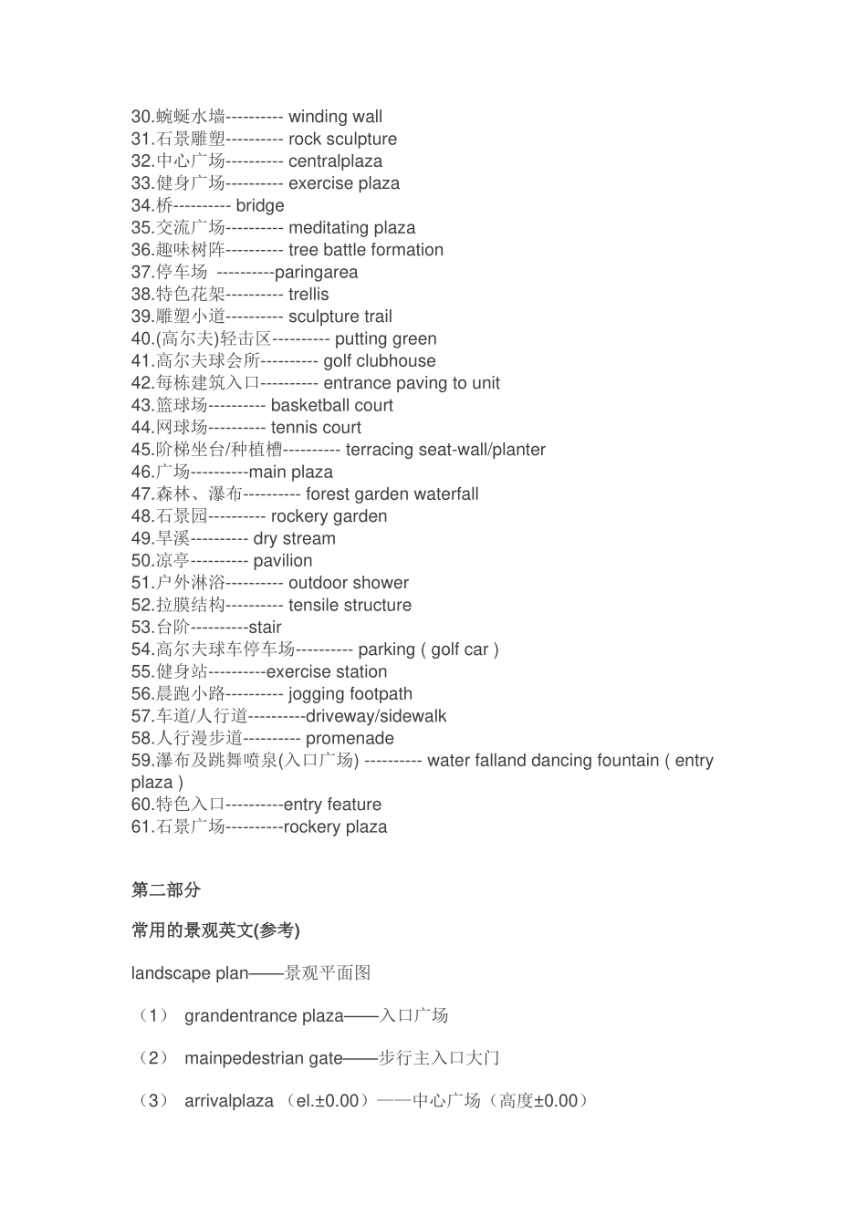 景观专业英语大汇总_第2页