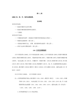 商标注册12类详细列表说明