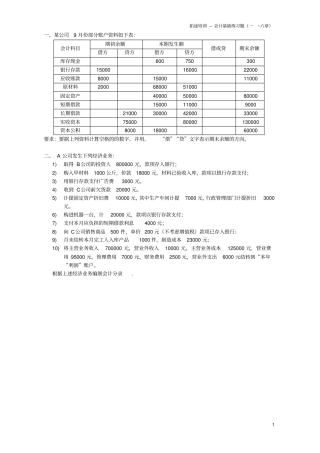 会计基础练习题6章